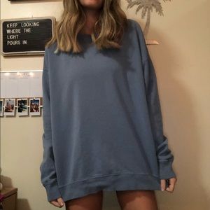 blue sweatshirt